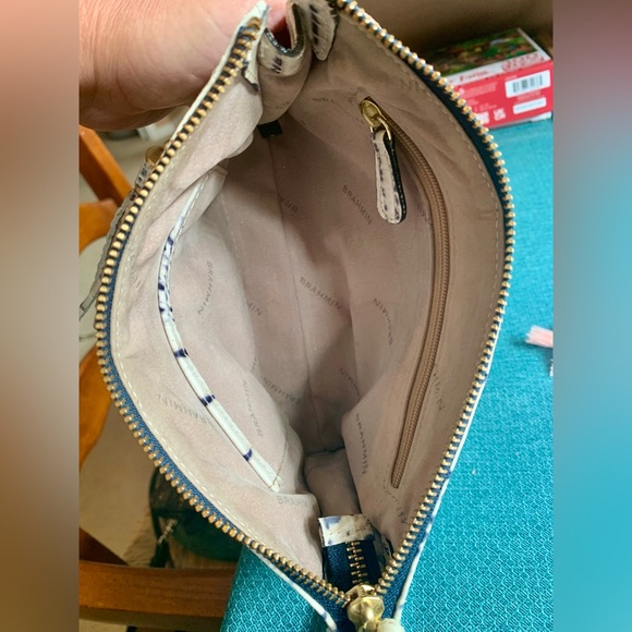 2 ITEMS HTF Brahmin Marble (navy) Medium Asher tote with Anna clutch/wristlet - Picture 16 of 16